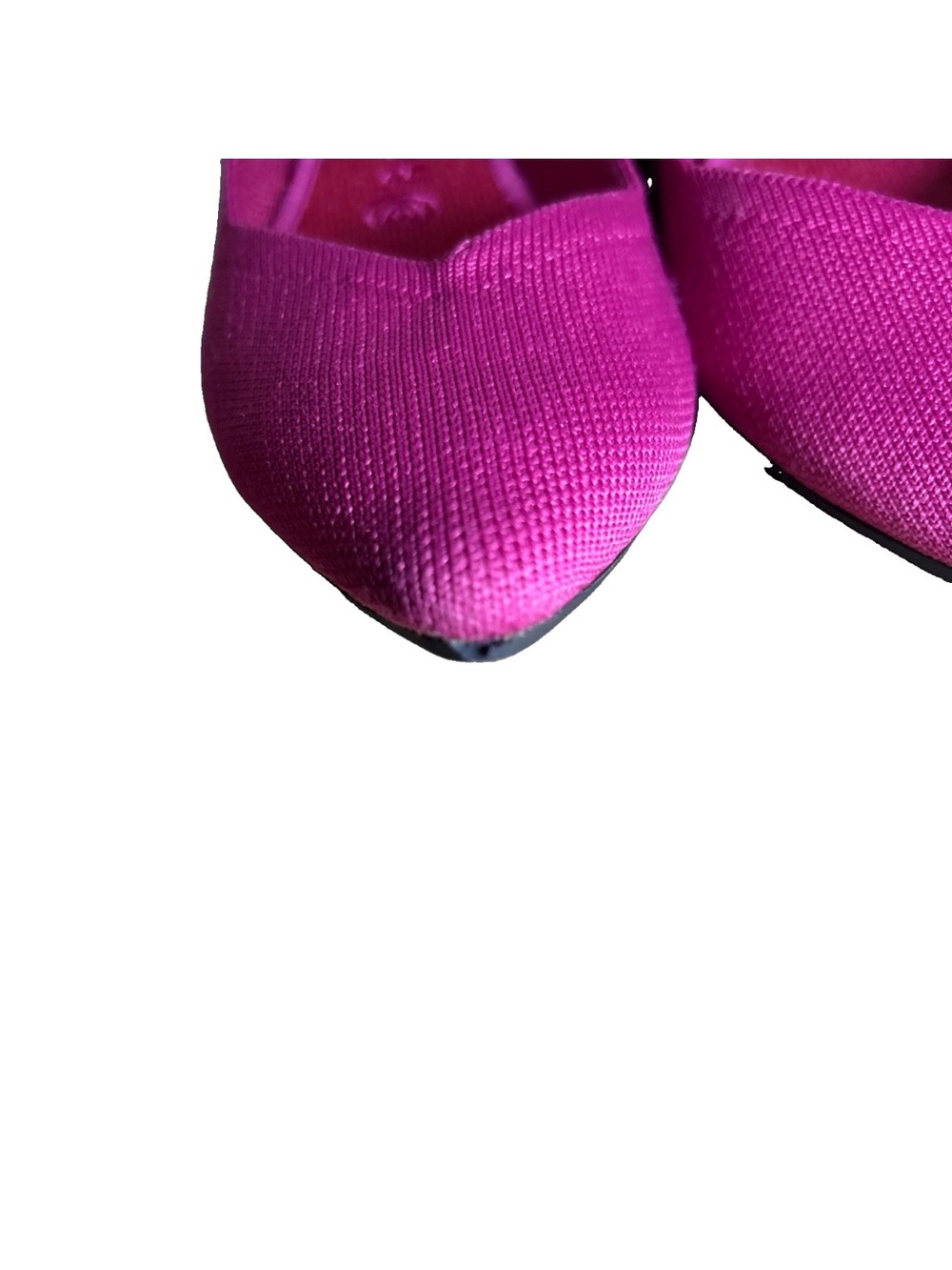 Rothy’s Women’s Knit Slip On Flats Pink & Blue Contrast Trim Pointed Toe Size 9 - Picture 10 of 13